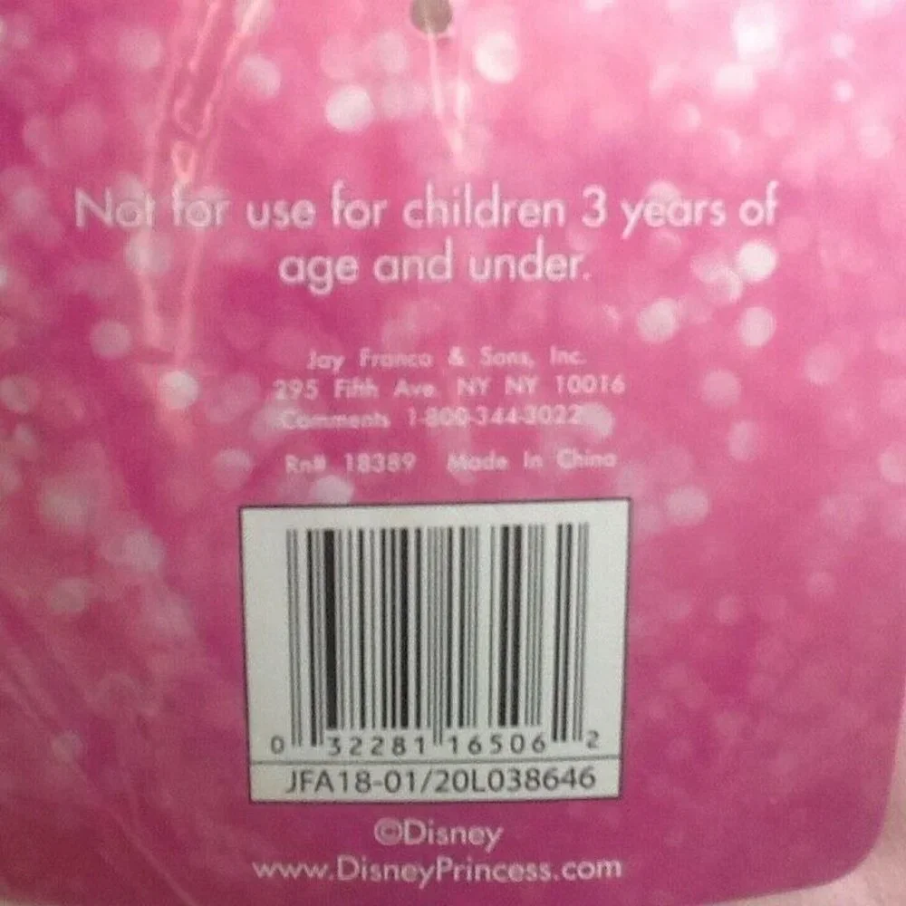 brand new set of Disney Princesses Toddler Blanket + Crown Pillow - PINK + WHITE